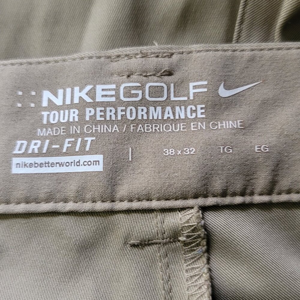 Nike Golf Dri-Fit Tour Performance Pants Mens 38x32 Khaki Straight Leg - Picture 8 of 16